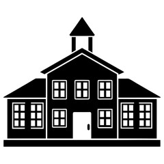 School building icon isolated vector illustration on white background
