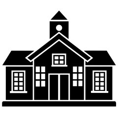School building icon isolated vector illustration on white background
