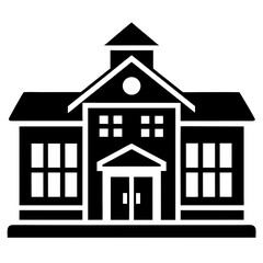 School building icon isolated vector illustration on white background
