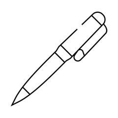 pen school stationery line icon vector. pen school stationery sign. isolated contour symbol black illustration