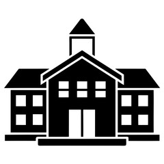 School building icon isolated vector illustration on white background
