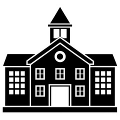 School building icon isolated vector illustration on white background
