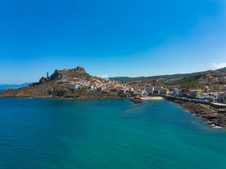 Fototapeta premium View of the town of Castelsardo on the coastline of Sardinia