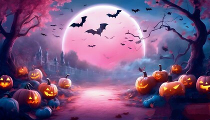 halloween night scene