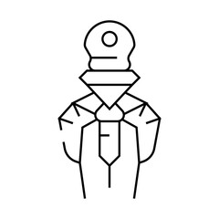 nano technology line icon vector. nano technology sign. isolated contour symbol black illustration