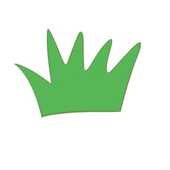 a green grass icon on a transparent background