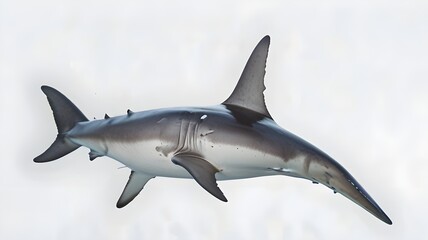 great white shark in water