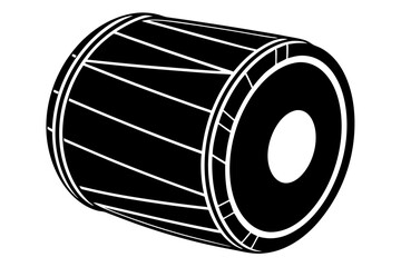 Dhol silhouette, dhol icon, vector illustration