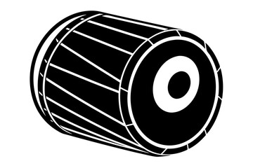 Dhol silhouette, dhol icon, vector illustration