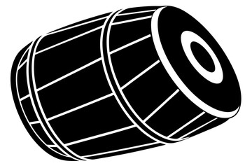 Dhol silhouette, dhol icon, vector illustration