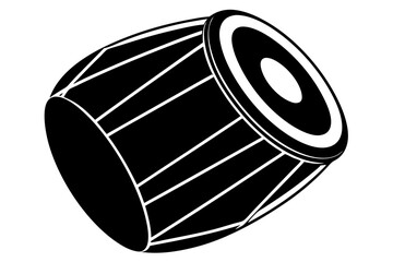 Dhol silhouette, dhol icon, vector illustration