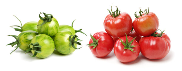 fresh tomato isolated on white background
