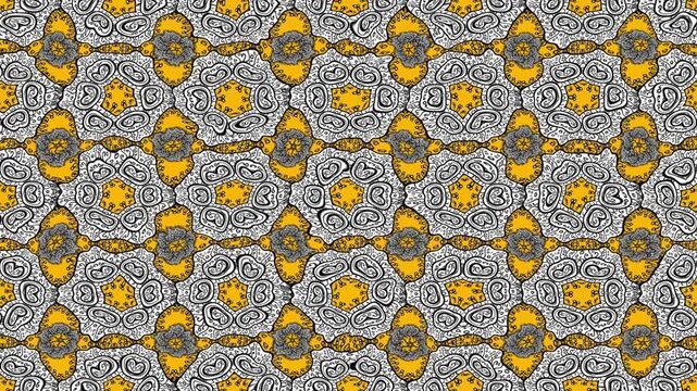 Motion footage background with colorful elements. Flowers. Vintage. Flag style. Video. Template. Loop. Seamless.