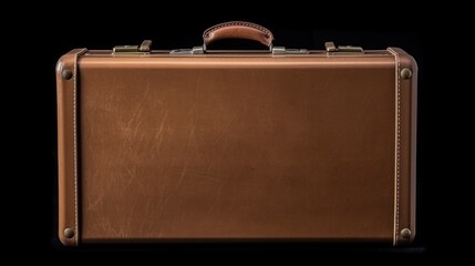 Old suitcase for traveling on a white background. Neural network ai generated art