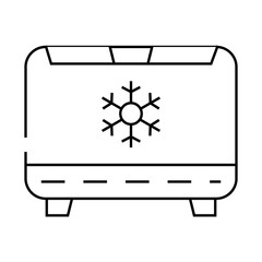 freezer electronics line icon vector. freezer electronics sign. isolated contour symbol black illustration