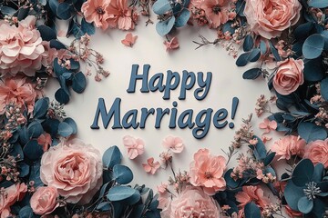 Wedded bliss: text happy marriage, a life of love, partnership, and shared dreams, joys and challenges of marital journey, and looking forward to a future filled with continued happiness