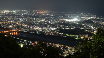 金華山から眺める岐阜市の夜景