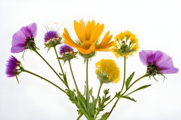 flowers isolated on white