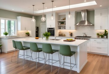 modern kitchen interior with kitchen