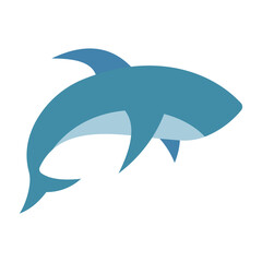 Obraz premium Shark Flat