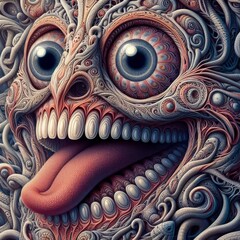 very strange photorealistic detailed illustration with deep meaning 
