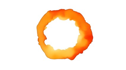 Fototapeta premium Orange watercolor ring