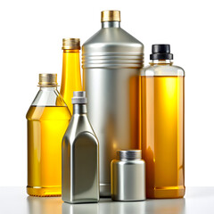 lubricants set mockup isolated on white background