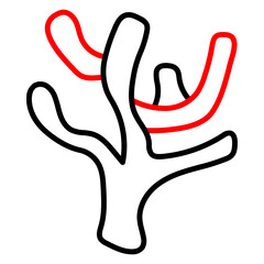 Obraz premium Coral Dual Tone