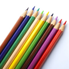 Fototapeta premium color pencils isolated on white background, pencils set