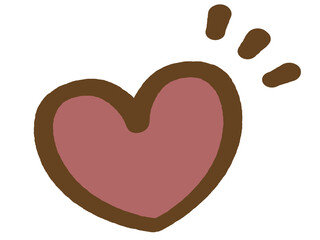 	ゆるいハートのイラスト素材