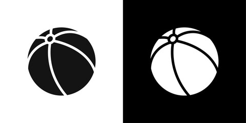Fototapeta premium Beach ball icon Symbol mark in filled style