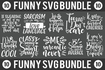 Obraz premium Comedy SVG Pack – Trendy Meme, Pun & Joke T-Shirt Graphics for Funny Tees