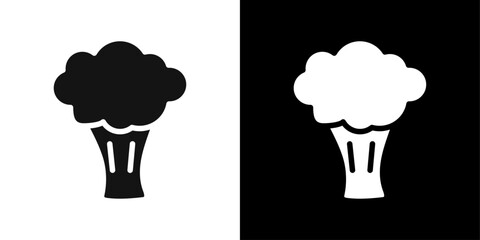 Broccoli icon Symbol mark in filled style