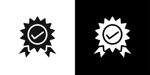 Certificate icon (3) Symbol mark in filled style