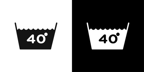 Clothing care icon Symbol mark in filled style