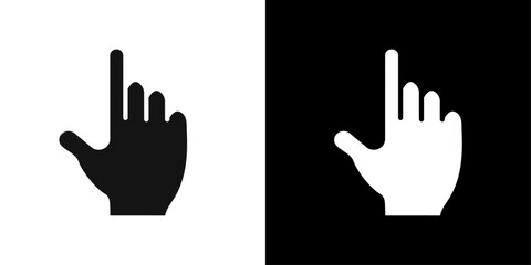 Clicking finger icon Symbol mark in filled style