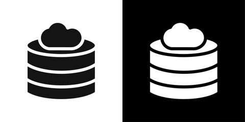 Data storage icon Symbol mark in filled style