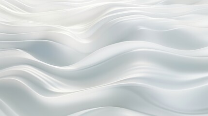 Fototapeta premium abstract organic shapes made of soft glass, with a soft white background that ripples on its surface