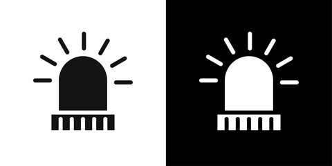 emergency fire siren icon Symbol mark in filled style