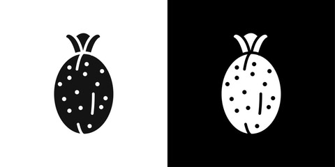 Feijoa icon Symbol mark in filled style