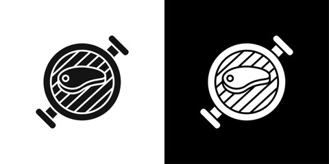 grill icon Symbol mark in filled style