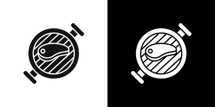 grill icon Symbol mark in filled style