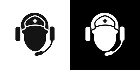 Hospital receptionist icon Symbol mark in filled style