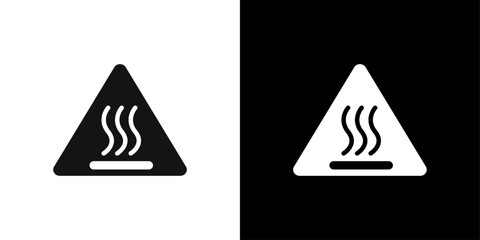 Hot surface do not touch danger sign icon Symbol mark in filled style