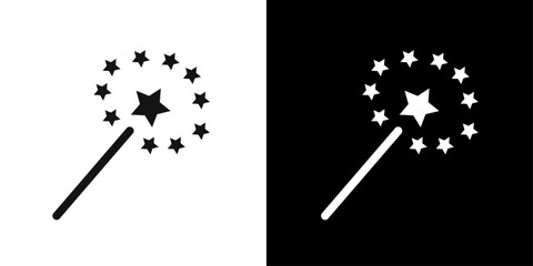 Magic wand icon Symbol mark in filled style