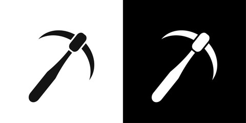 pickaxe icon Symbol mark in filled style