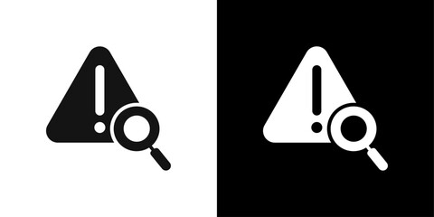 Problem identification icon Symbol mark in filled style