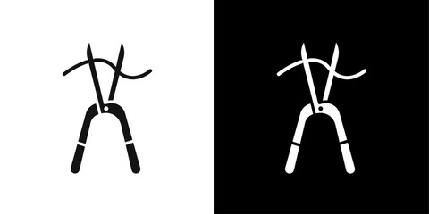 pruner icon Symbol mark in filled style