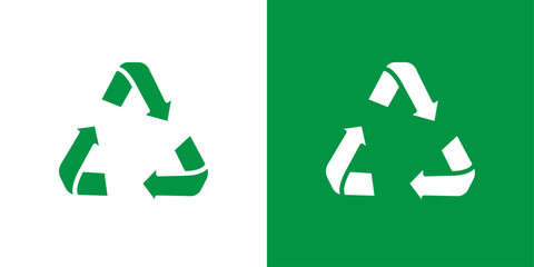 Recycle icon Symbol mark in filled style