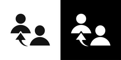 Referrals icon Symbol mark in filled style